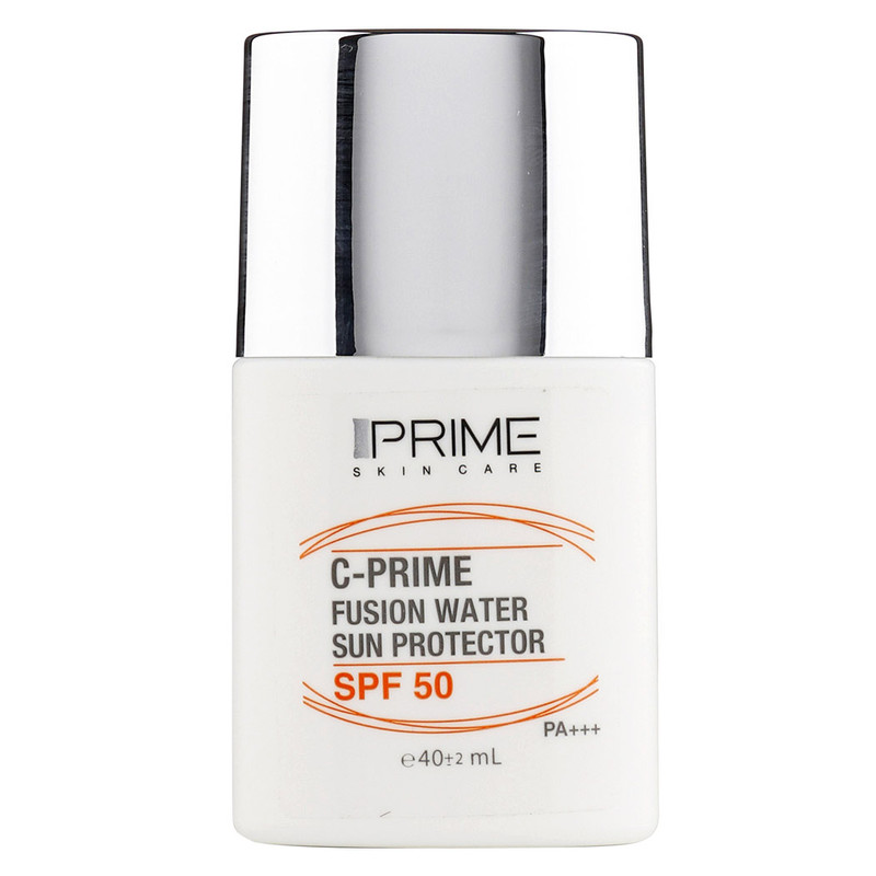 فلوئید ضدآفتاب بی‌رنگ پرایم SPF50 مدل C-Prime Fusion Water مناسب انواع پوست، حجم 40 میلی‌لیتر